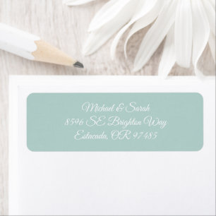 Elegant Mint Green Return Address