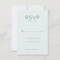 Elegant Mint Minimalist RSVP