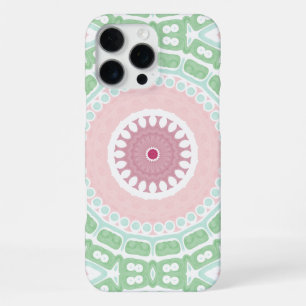 Elegant Mint Rose Mandala Design iPhone 16 Pro Max Case
