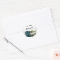Elegant Mirrored Long Stemmed Teal Rose Wedding