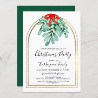 Elegant Mistletoe Gold Arch Frame Christmas Party