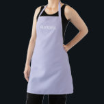 Elegant Misty Lilac Personalised Name -  Apron<br><div class="desc">Cook, bake, or create in style with this misty lilac all-over print apron, featuring a chic minimalist design and your personalised name (like Aurora) in a graceful font. Designed for both comfort and fashion, this apron makes a beautiful statement in any kitchen or creative space. Ideal for home cooks, bakers,...</div>