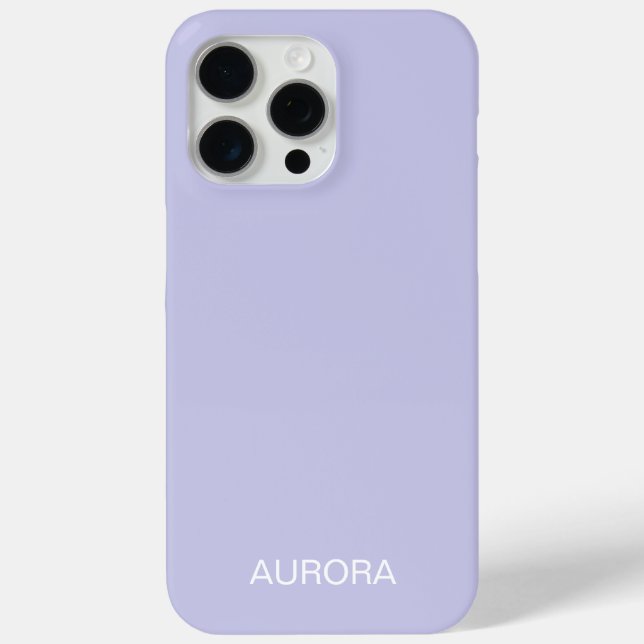 Elegant Misty Lilac Personalised Name -  Case-Mate iPhone Case (Back)
