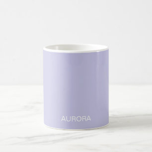 Elegant Misty Lilac Personalised Name - Coffee Mug