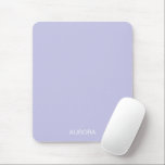 Elegant Misty Lilac Personalised Name -  Mouse Pad<br><div class="desc">Upgrade your workspace with this sleek and stylish mousepad featuring a calming misty lilac background and your custom name in clean, modern typography. Perfect for both home and office use, this personalised mousepad adds a touch of elegance and individuality to your desk. A thoughtful and functional gift for students, professionals,...</div>