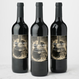 Elegant Mockup Guitar on Fire Custom Wine Labels