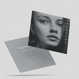 Elegant Model Actress Professional Photography Square Business Card