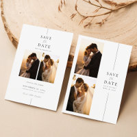 Elegant Modern 4 Photo Wedding Save The Date