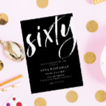 Elegant Modern 60th Birthday Party Invitation<br><div class="desc">Elegant Modern 60th Birthday Party Invitation</div>