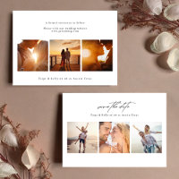 elegant modern 6 photo collage wedding