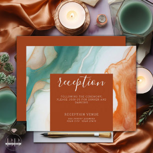 Elegant Modern Abstract Agate Terracotta Enclosure Card