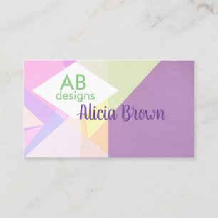 elegant modern abstract art geometric design business card