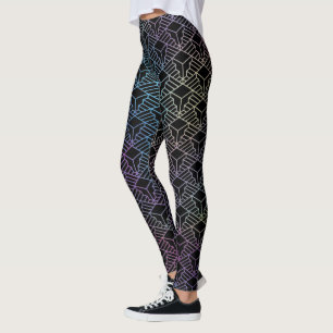 Elegant Modern Abstract Colourful Art Deco Pattern Leggings