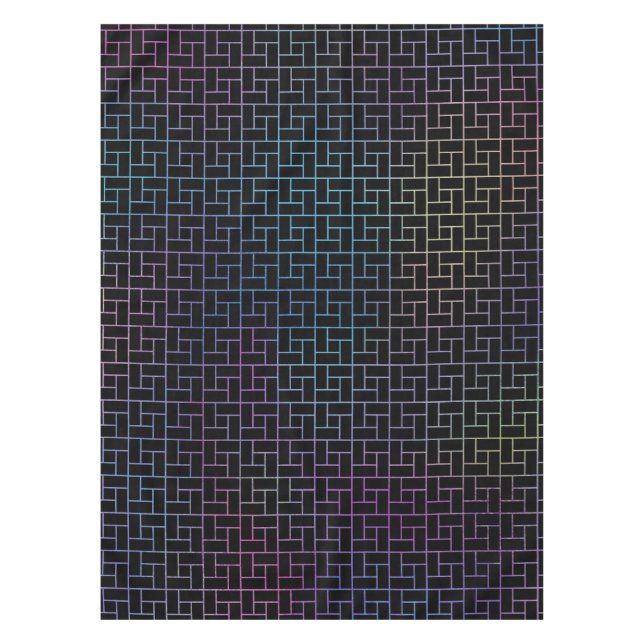 Elegant Modern Abstract Colourful Basket Pattern | Tablecloth (Front)