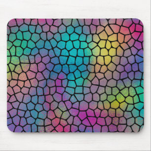 Elegant Modern Abstract Colourful Mosaic Pattern Mouse Pad