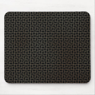 Elegant Modern Abstract Gold Basket Weave Pattern Mouse Pad
