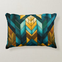 Elegant Modern Abstract Gold Teal Geometric