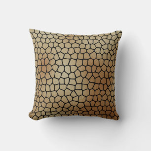 Elegant Modern Abstract Gold Tiles Mosaic Pattern Cushion