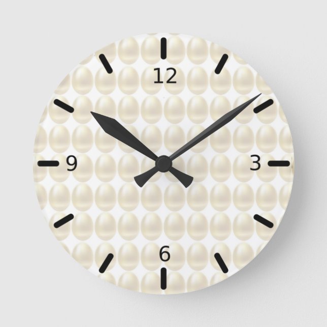 Elegant modern abstract golden eggs Wall Clock (Front)