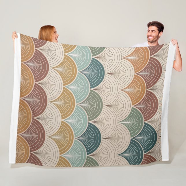 "Elegant Modern Abstract Pattern  Fleece Blanket (In Situ)