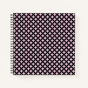 Elegant Modern Abstract Pink Diamonds Pattern   Notebook