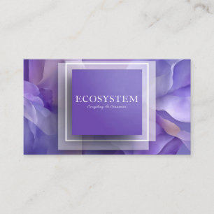 Elegant Modern Abstract Purple Geometric Square Business Card
