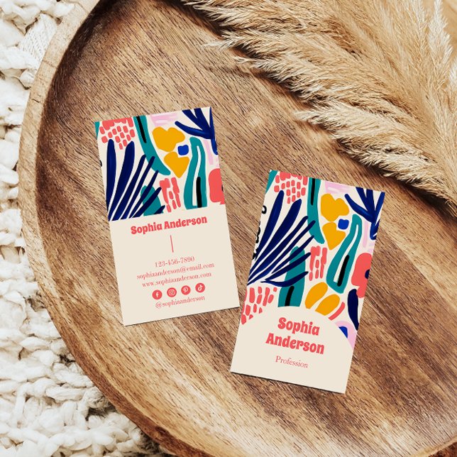 Elegant Modern Abstract with Bold Artistic Design Business Card (Creator Uploaded)