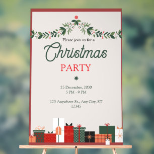 Elegant Modern Acrylic Sign for Festive Christmas