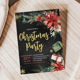 Elegant Modern Adult Company Christmas Party Invitation