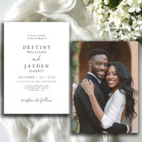 Elegant Modern African American Photo Wedding