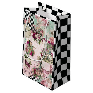 Elegant Modern Alice in Wonderland Small Gift Bag