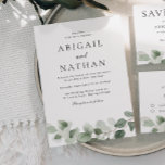 Elegant Modern All Seasons Green Leaf Wedding Invitation<br><div class="desc">Elegant Modern All Seasons Green Leaf Wedding Invitation

See matching collection in our Niche and Nest Store</div>