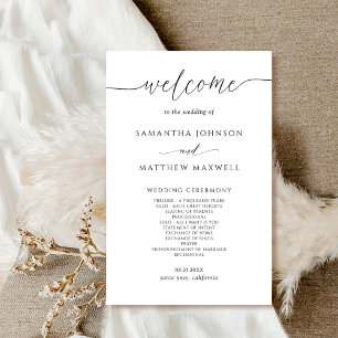 Elegant Modern and Simple Wedding Program