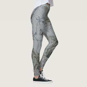 Elegant Modern Angel Vintage Trendy Floral Leggings
