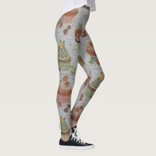 Elegant Modern Angel Vintage Trendy Floral Leggings