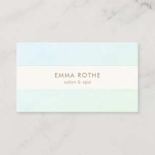 Elegant Modern Aqua Green Ombre Beauty Business Card