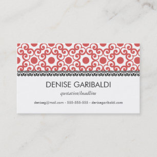 Elegant Modern Arabesque Business Calling Card