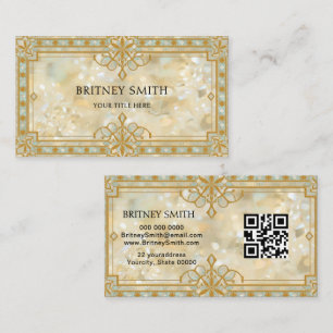 Elegant Modern Art deco opal beige  agate Business Card