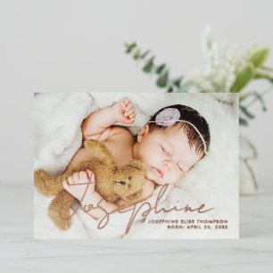 Elegant Modern baby girl name script Photo birth