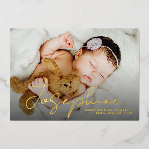 Elegant Modern baby girl name script Photo birth