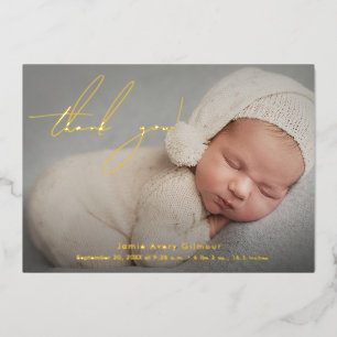 Elegant Modern Baby Photo Thank You Script