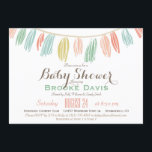 Elegant, Modern Baby Shower Invitation<br><div class="desc">Cute,  colourful,  modern baby shower invitation with pastel blue,  teal green,  pink,  coral,  yellow,  and taupe brown colours. Elegant,  neutral baby shower invite for boy or girl baby showers.  Great year round for spring,  summer,  fall,  or winter wedding baby shower or sprinkle.</div>