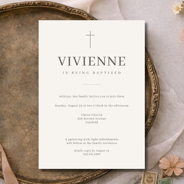 Elegant Modern Baptism Invitation (Creator Uploaded)