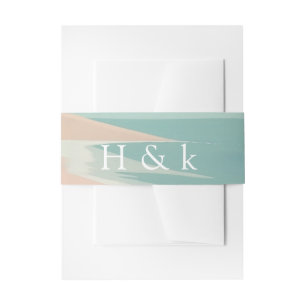 Elegant Modern beach Invitation Belly Band