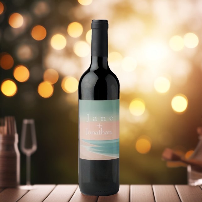 Elegant Modern beach  Wine Label (Creator Uploaded)