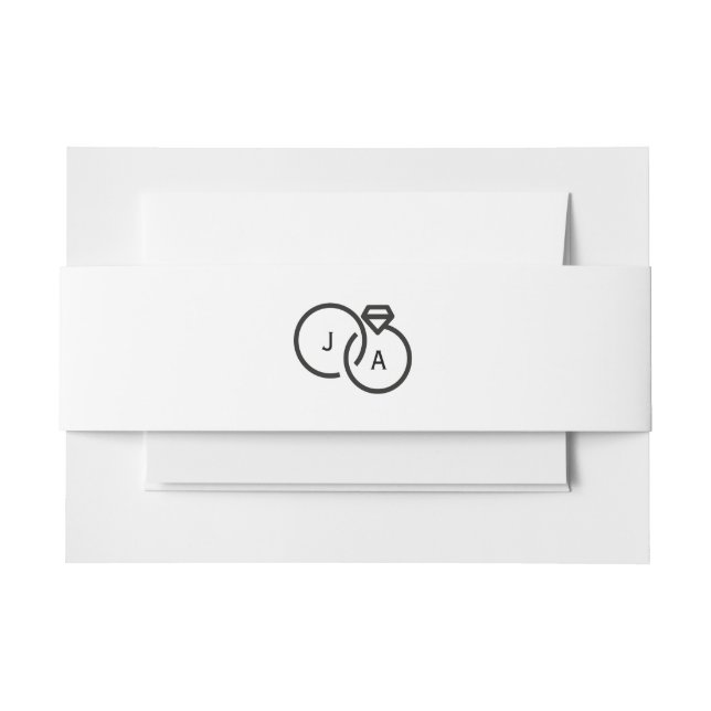 Elegant Modern Belly Bands for Invites Invitation Belly Band (Front Example)
