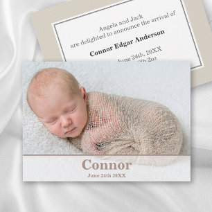 Elegant Modern Birth Announcement - Gender Neutral