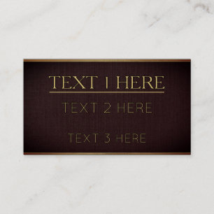 Elegant Modern Black and Gold Business Card