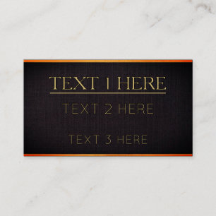 Elegant Modern Black and Gold Business Card