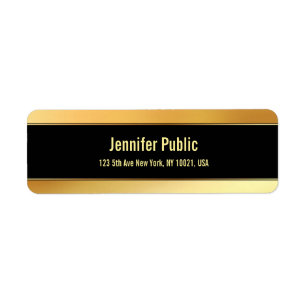 Elegant Modern Black And Gold Simple Template Chic